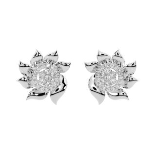 Lily Round Diamond Stud Earrings